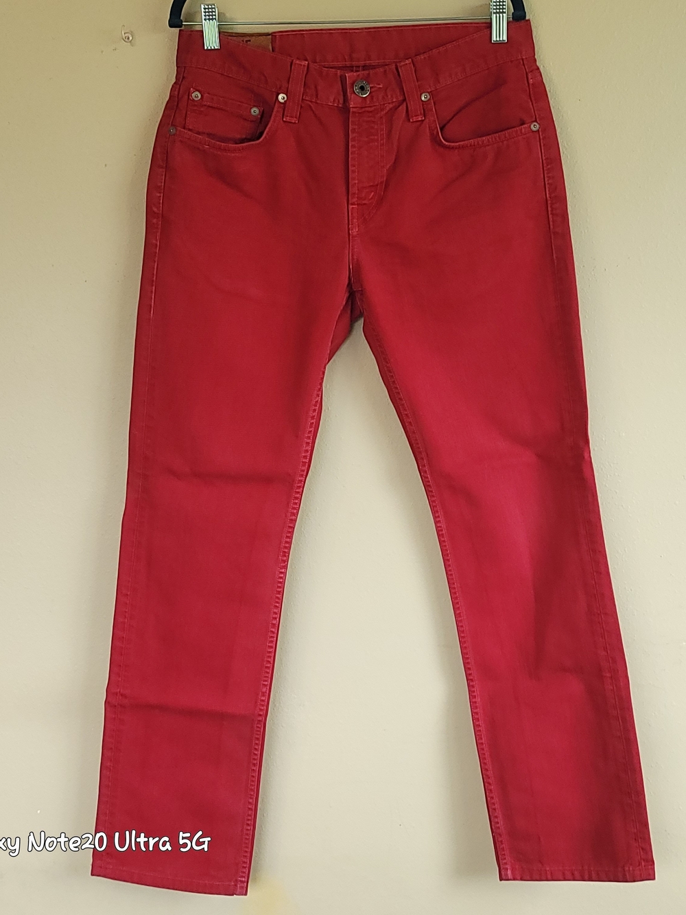 J Brand Kane Slim Straight Leg Jeans Men's 31 Red Premium Made in USA